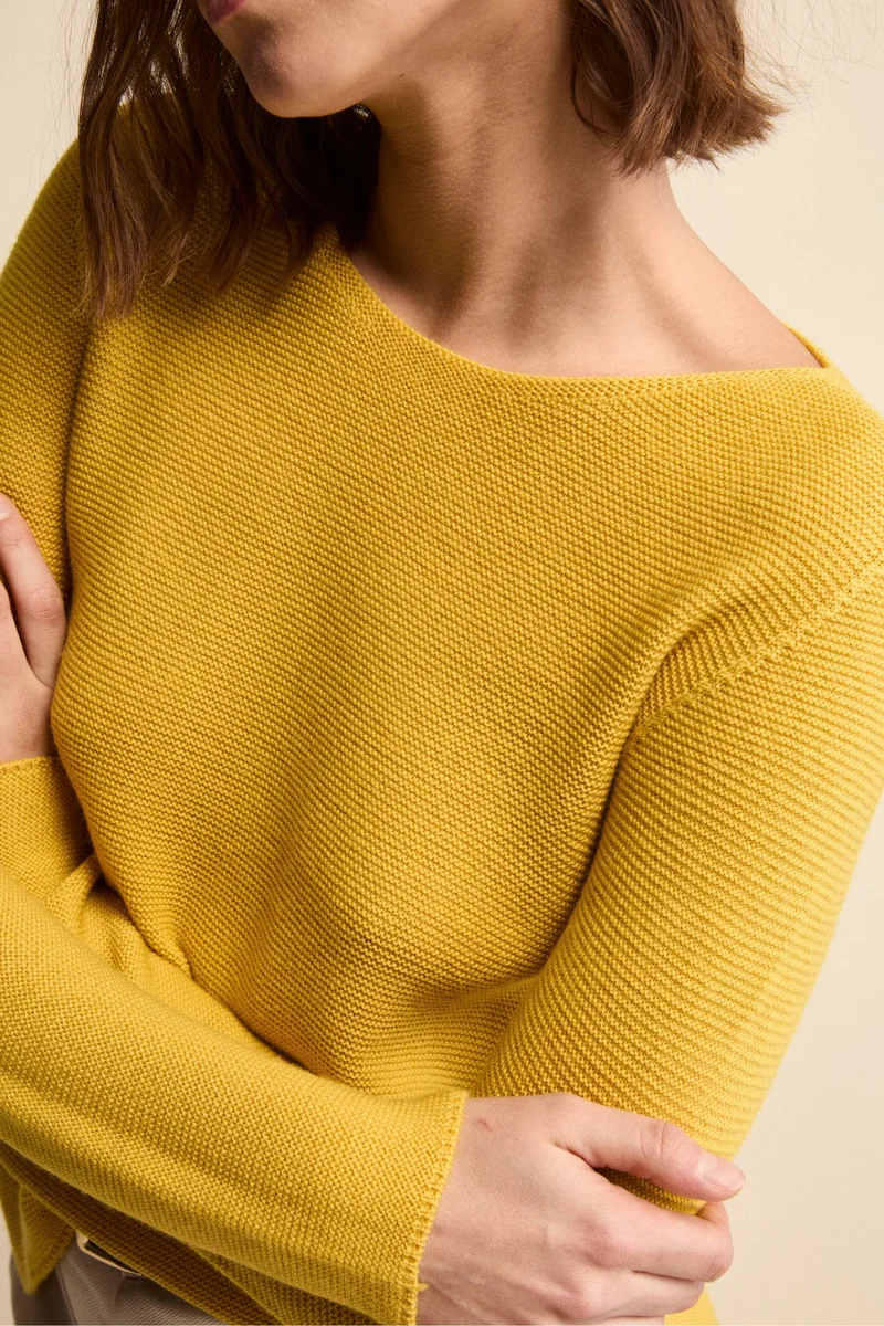 Maglia Barchetta in Lana Merino - CURRY