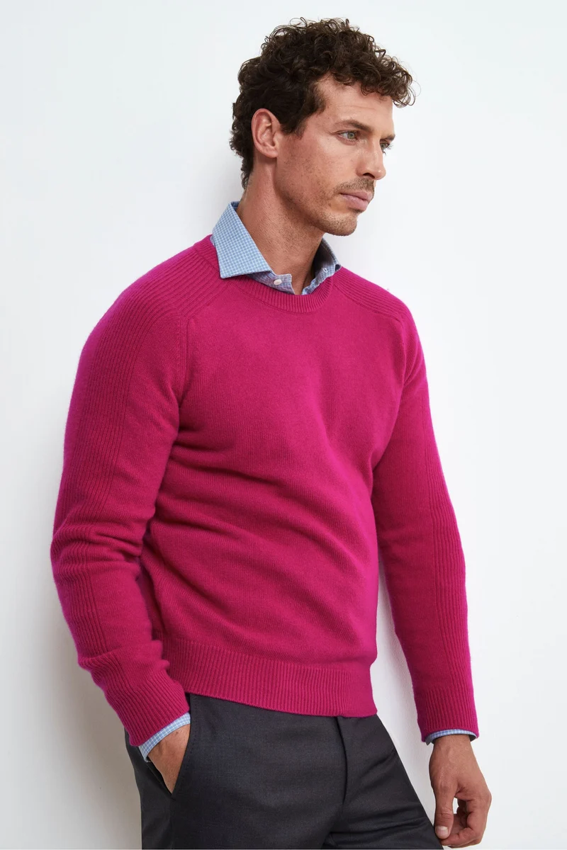 Girocollo in Lana e Cashmere - MAGENTA