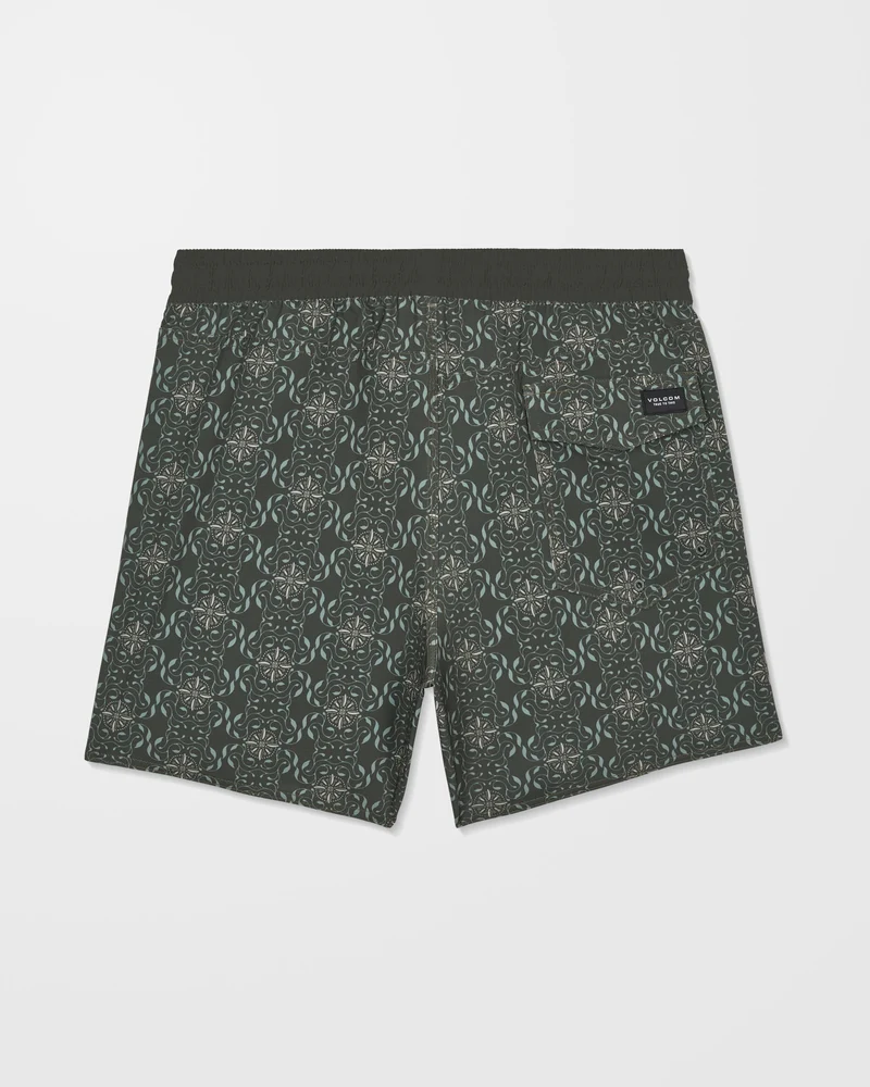 Lido Print Trunk 16" Boardshorts - Squadron Green