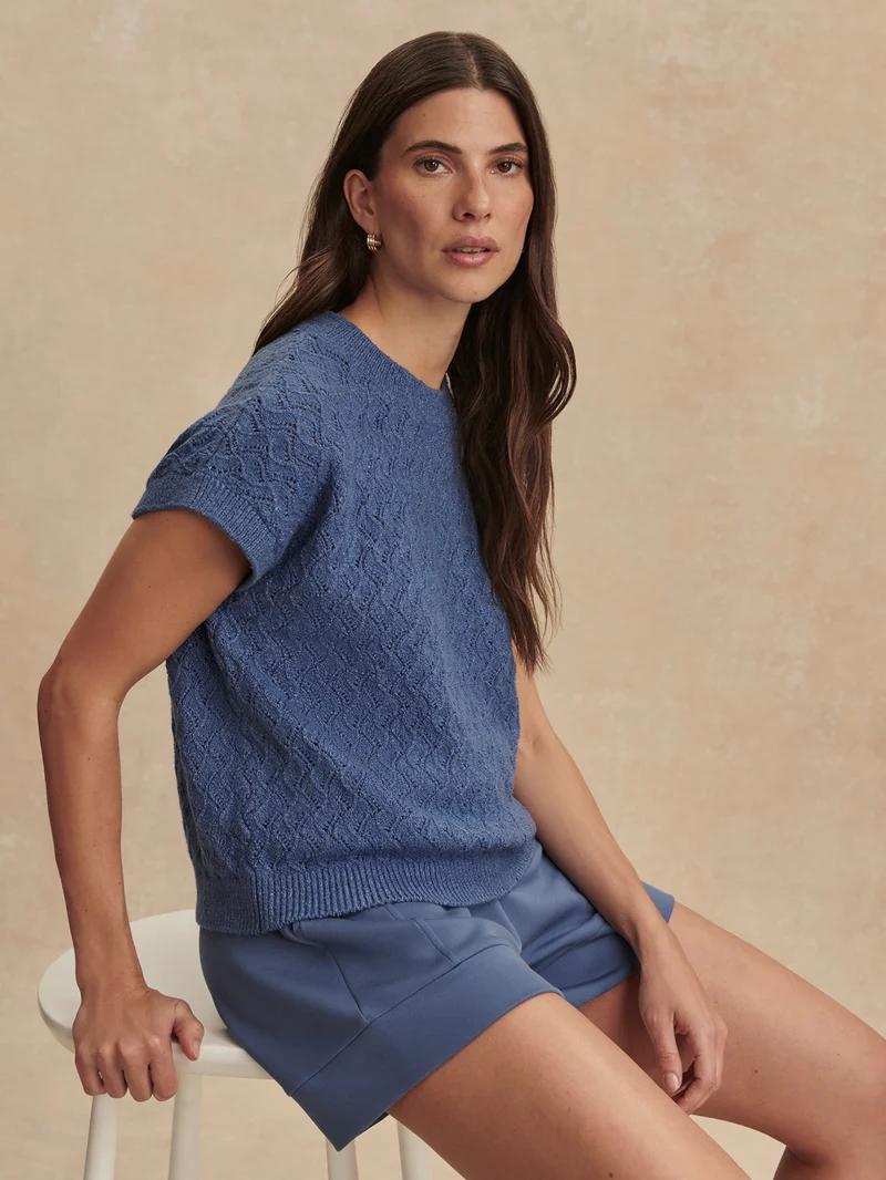 Manae Pointelle Knit Top