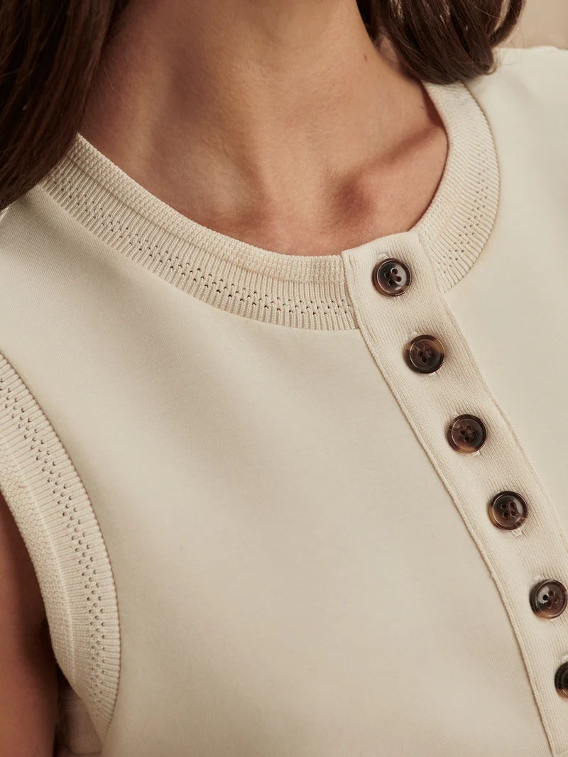 Marla Button Placket Tank