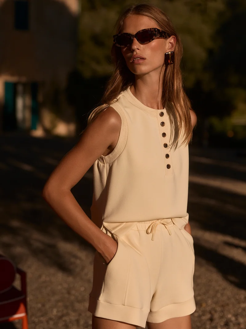 Marla Button Placket Tank