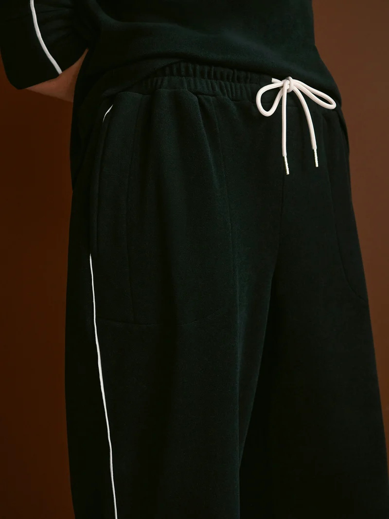 Brushed Rib Straight-Leg Pant 28