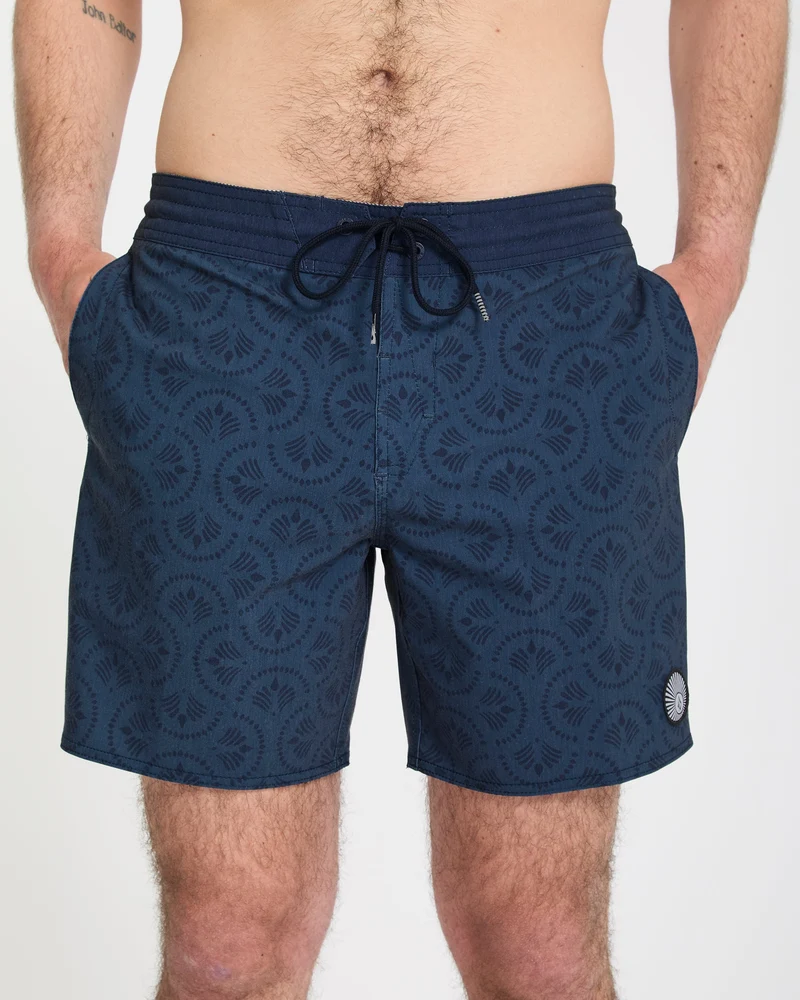 Psych Cotton Stoney 17" Boardshorts - Midnight Blue