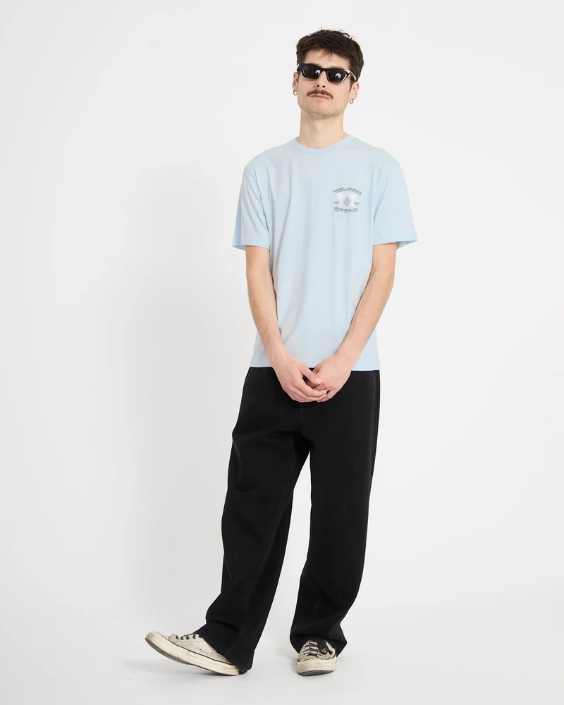 91 Palm T-Shirt - Light Blue Acid