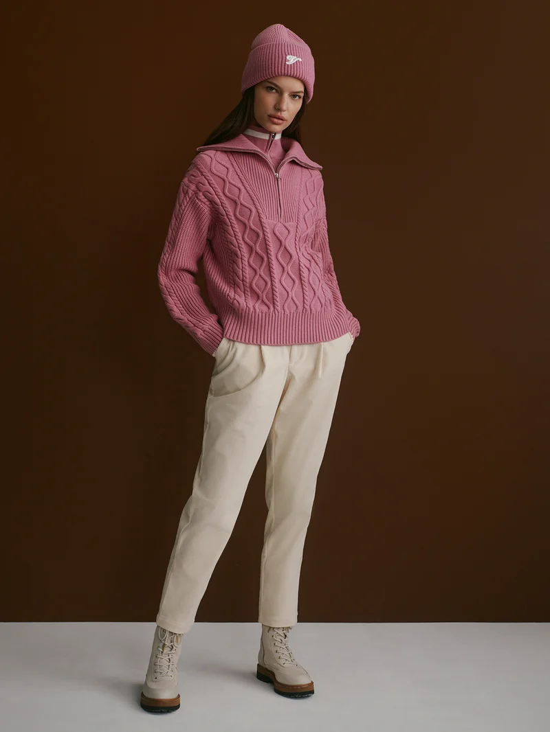 Didi Relaxed Cable Half-Zip Knit