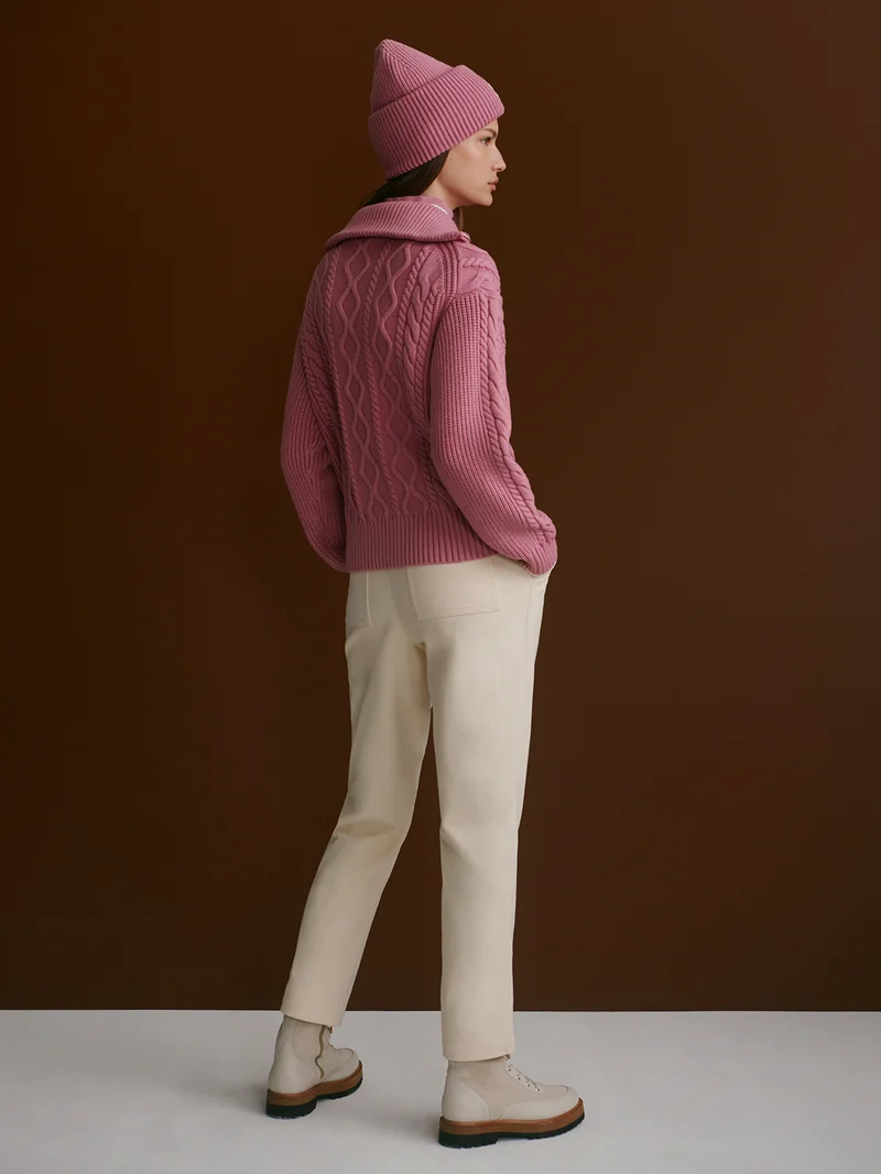 Didi Relaxed Cable Half-Zip Knit