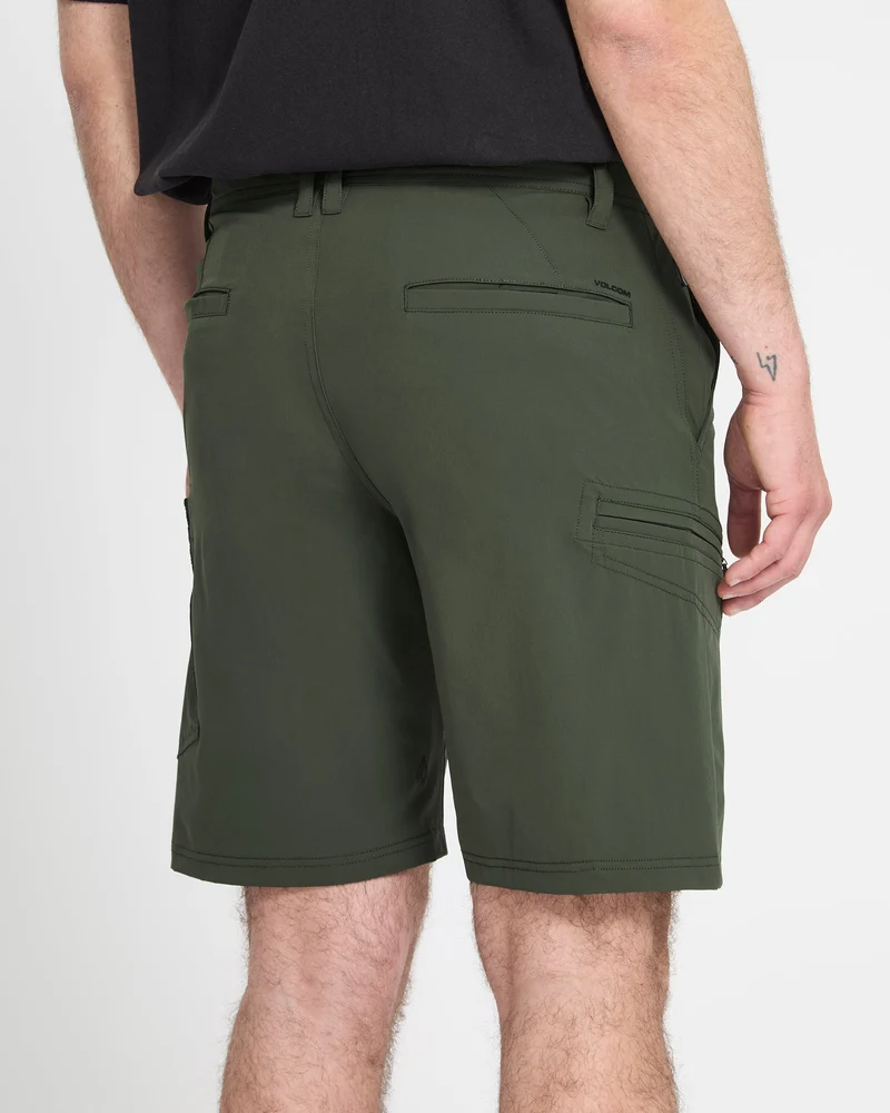 Cashed In Cargo 20" Hybrid-Shorts - Squadron Green