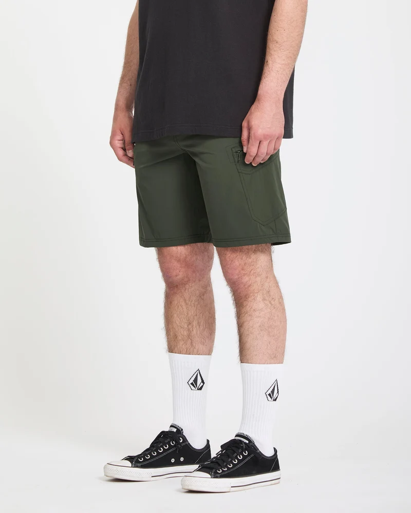 Cashed In Cargo 20" Hybrid-Shorts - Squadron Green