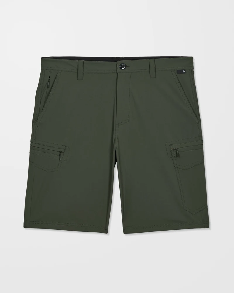 Cashed In Cargo 20" Hybrid-Shorts - Squadron Green