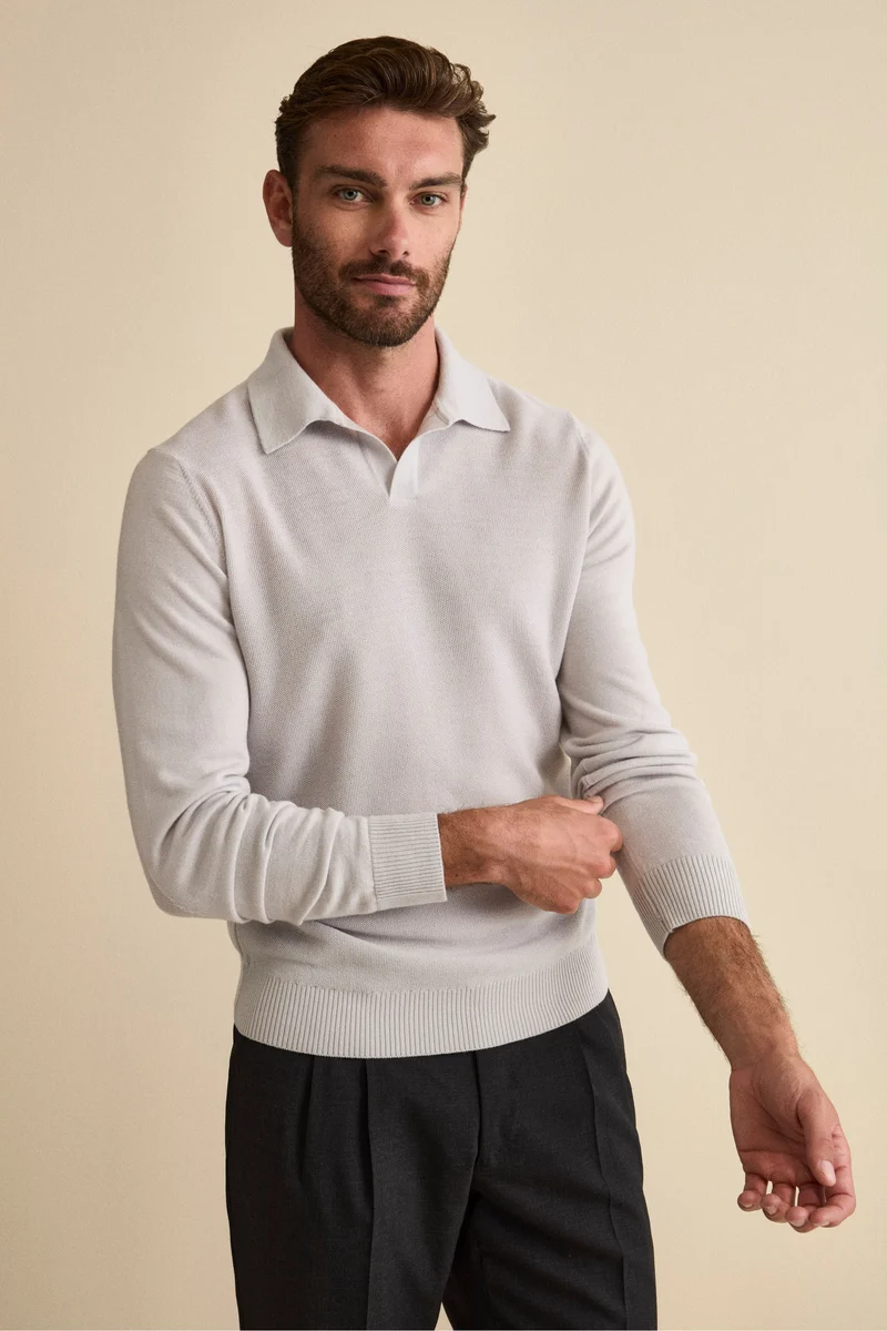 Polo Derby in Lana Merino con Toppe - PERLA