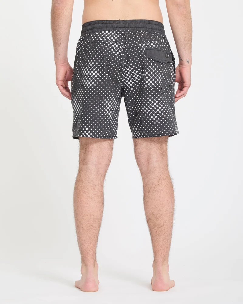 Psyche Cotton Trunk 17" Boardshorts - Matte Black