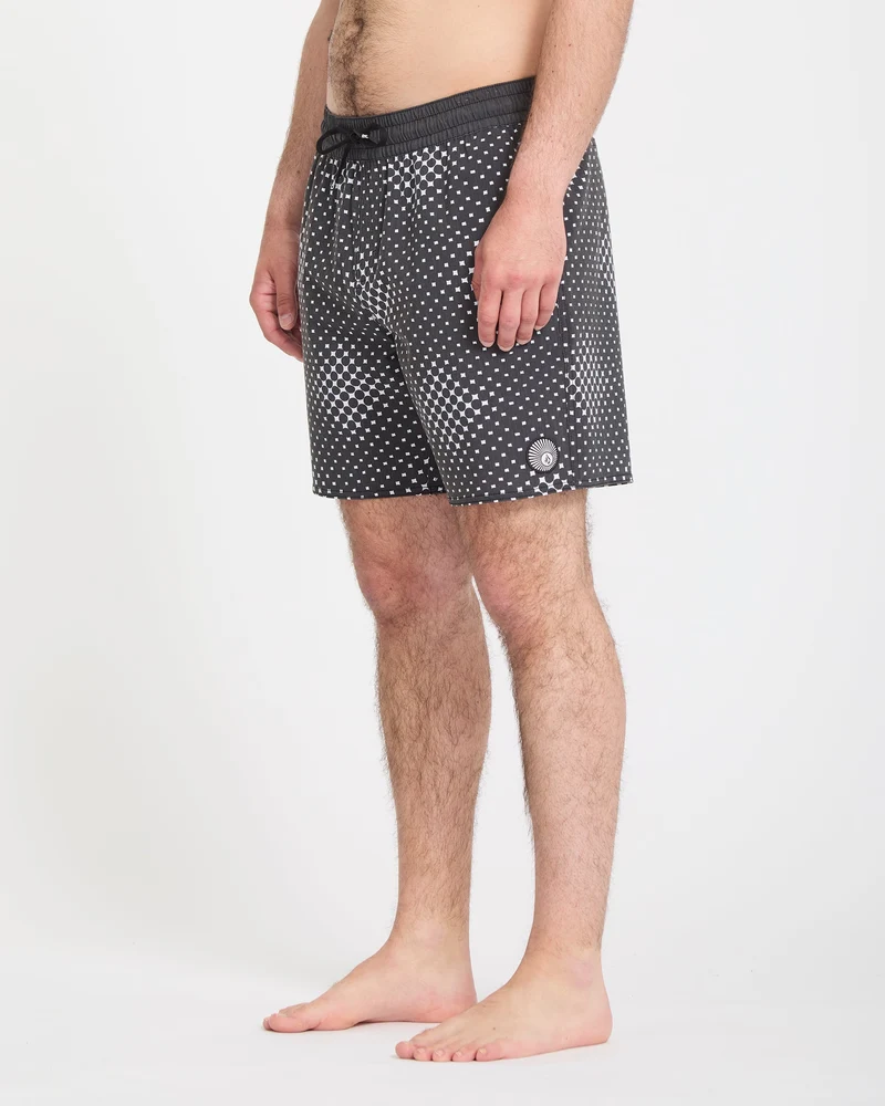Psyche Cotton Trunk 17" Boardshorts - Matte Black