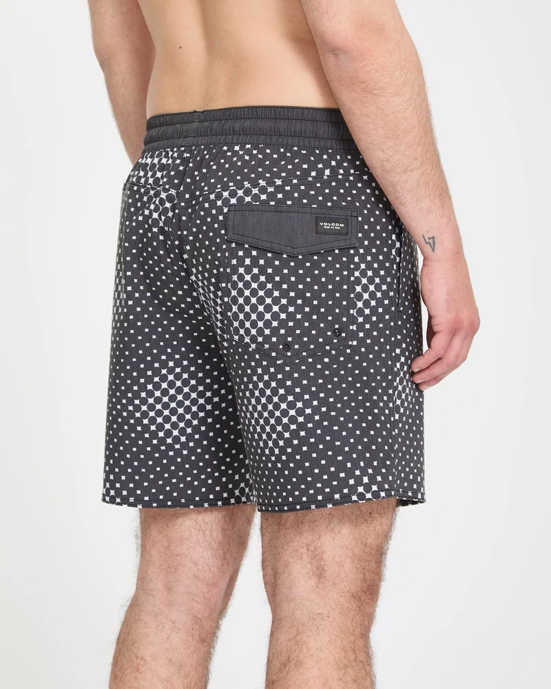 Psyche Cotton Trunk 17" Boardshorts - Matte Black