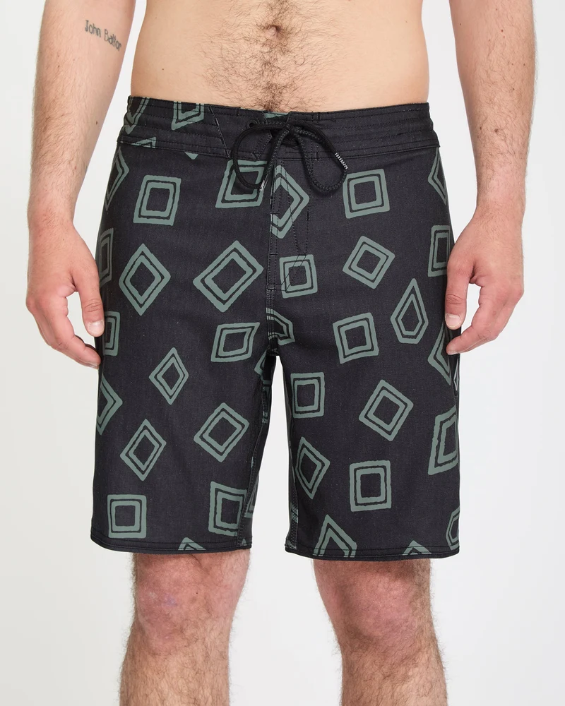 Contact Scallop Stoney 19" Boardshorts - Black