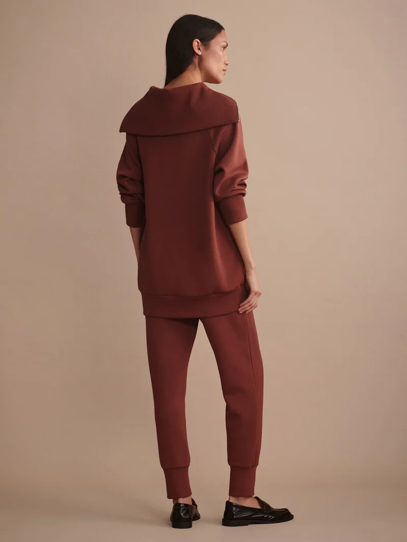 Xina Half-Zip Longline Sweat