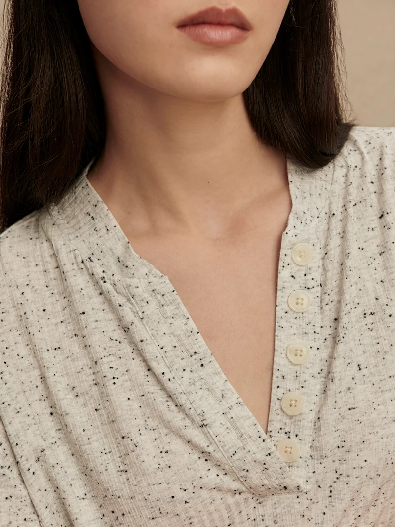 Odette Mock Placket Tee