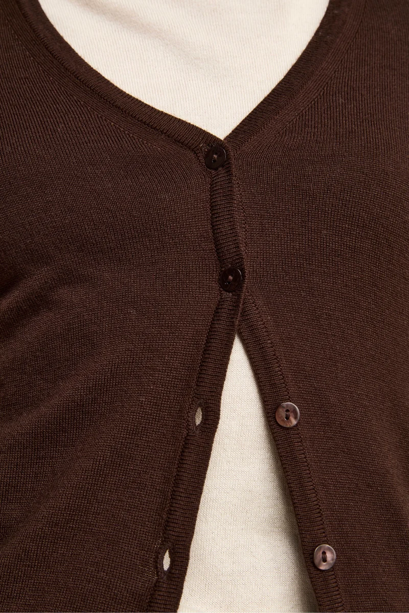 Cardigan in Lana Merino con Scollo a V - T.MORO