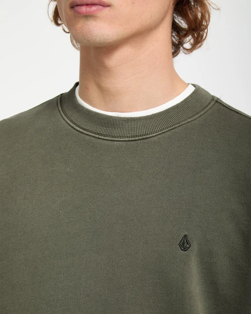 Single Stone Fleece-Sweatshirt - Dark Olive