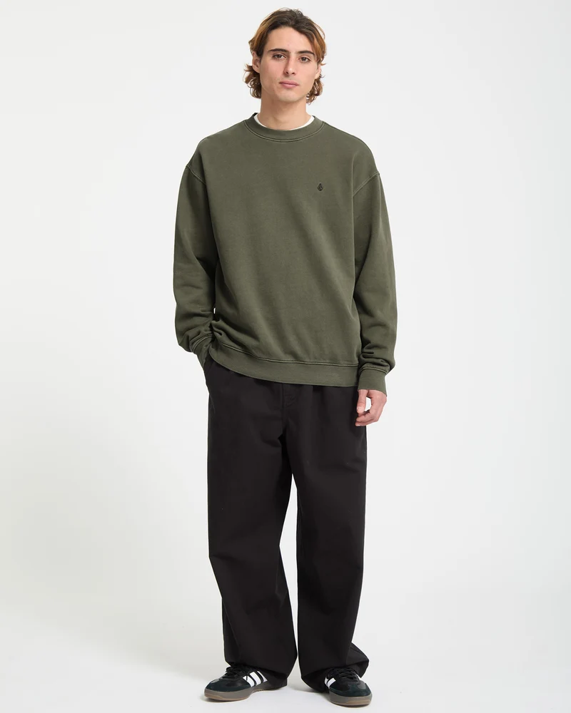 Single Stone Fleece-Sweatshirt - Dark Olive