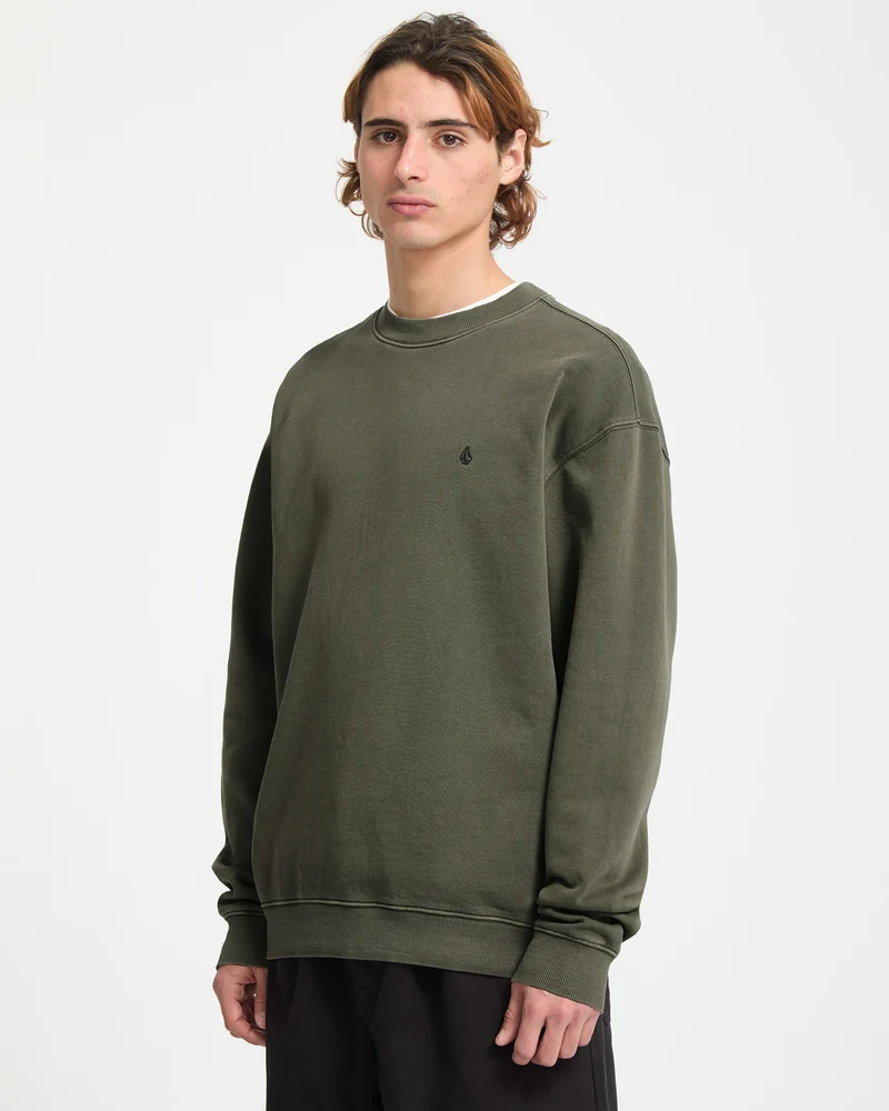 Single Stone Fleece-Sweatshirt - Dark Olive
