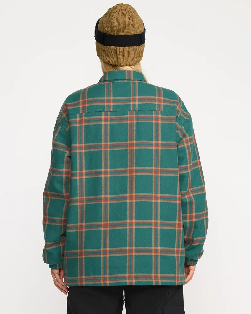 Insulated Riding Flannel Jacke - Atlantic Deep