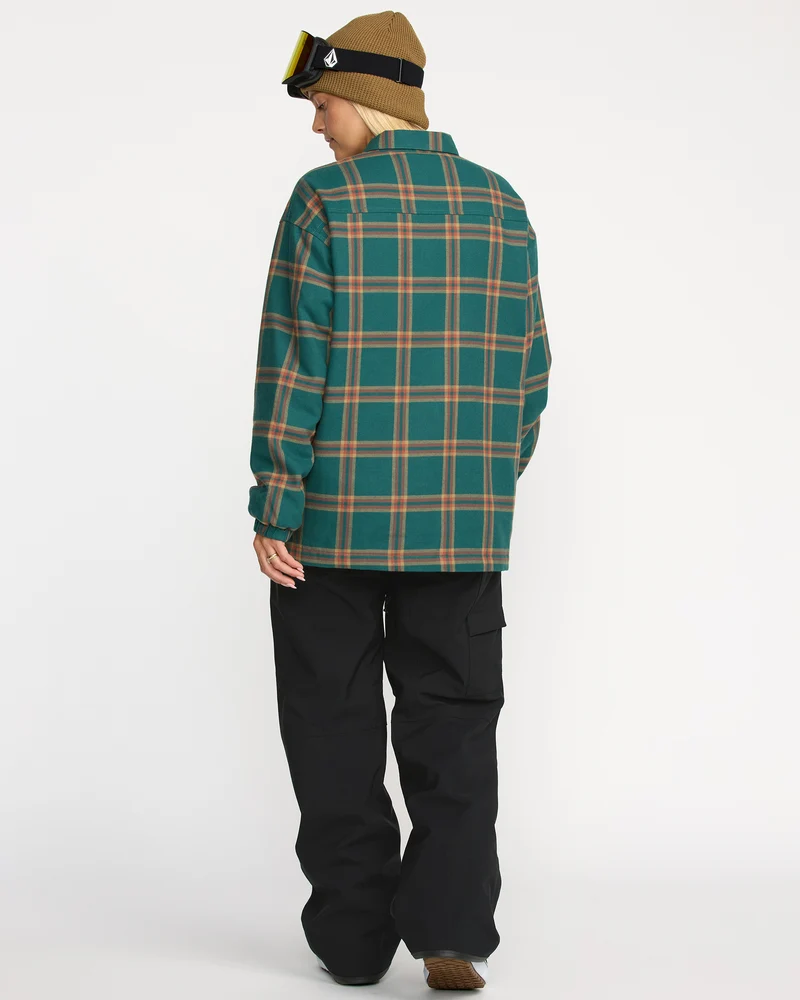 Insulated Riding Flannel Jacke - Atlantic Deep