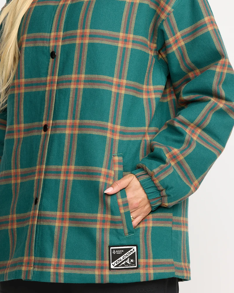 Insulated Riding Flannel Jacke - Atlantic Deep
