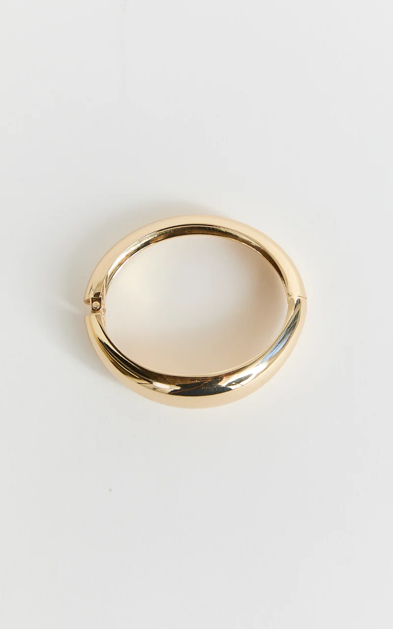 Finley Bracelet - Dome Cuff Bracelet in Gold