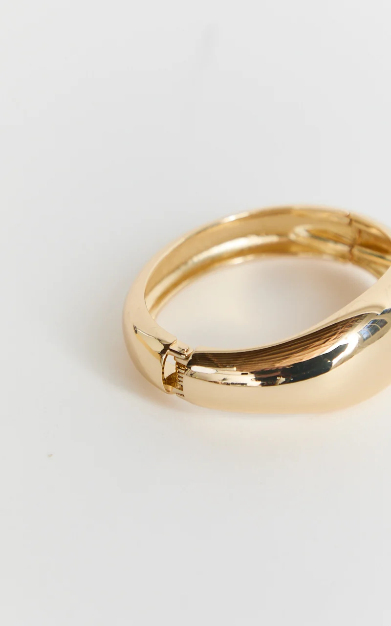 Finley Bracelet - Dome Cuff Bracelet in Gold