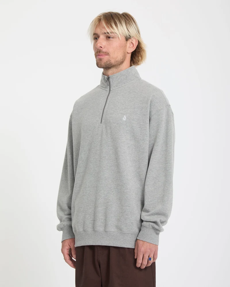 Single Stone Quarter Zip Sweatshirt - Heather Grey