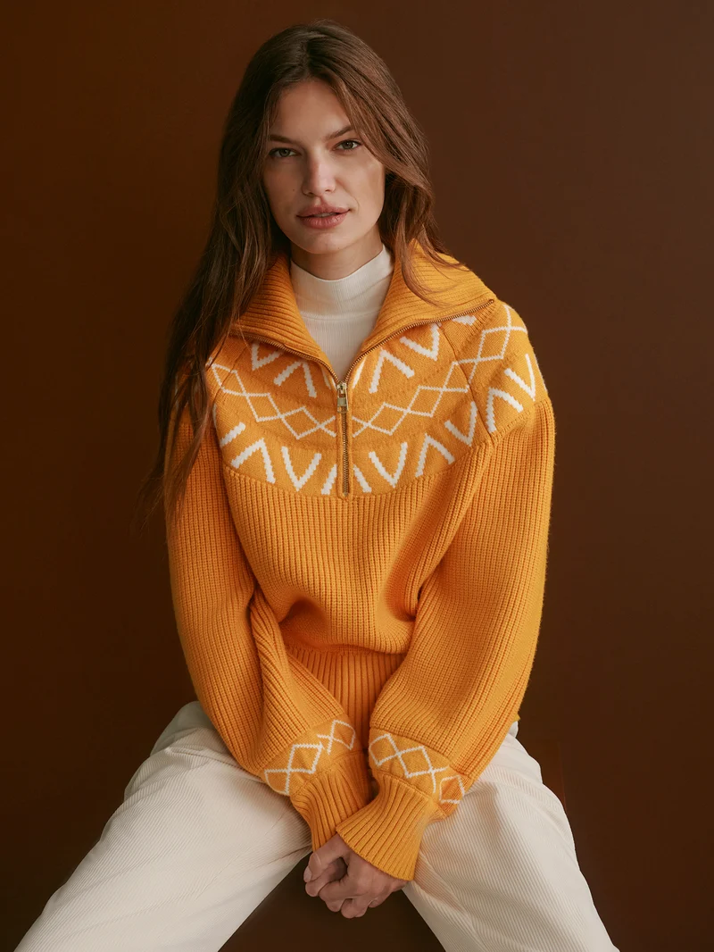 Sigrid Fairisle Half-Zip Knit