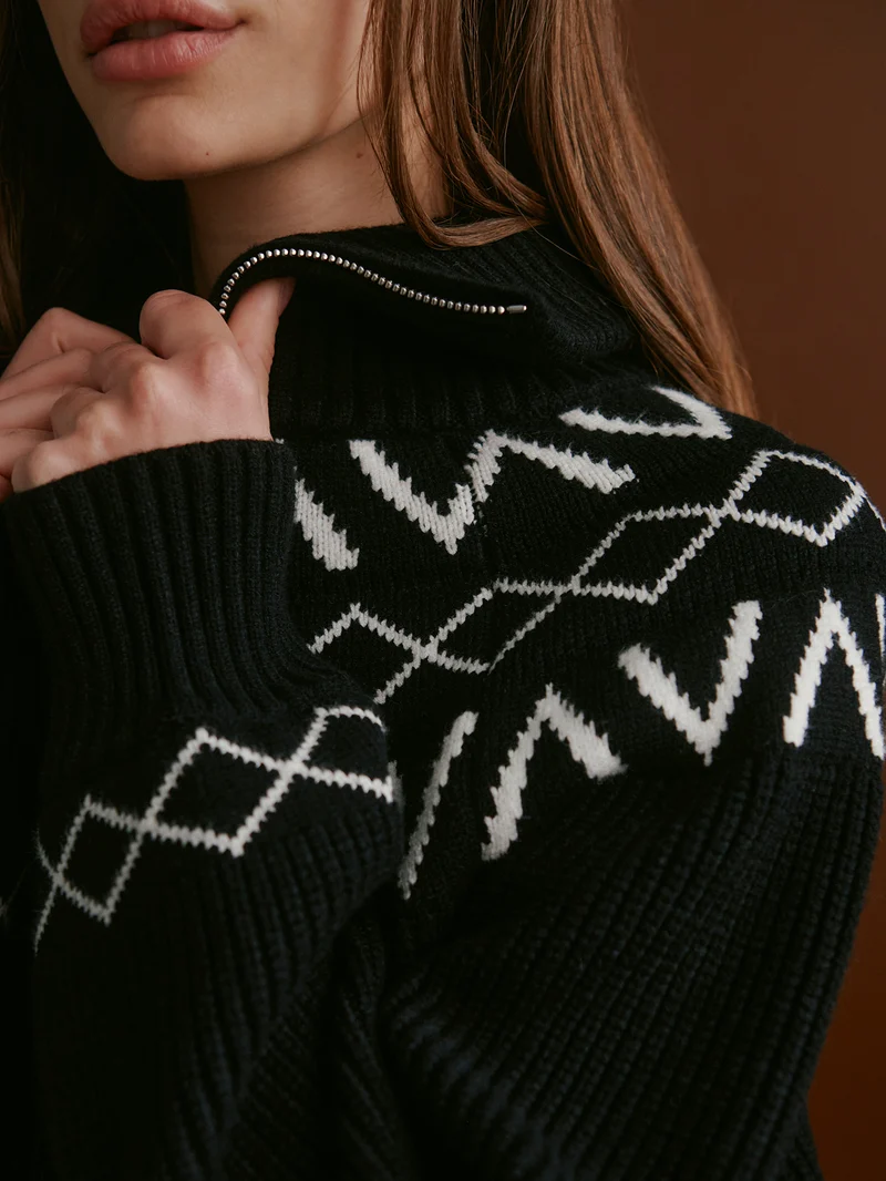 Sigrid Fairisle Half-Zip Knit