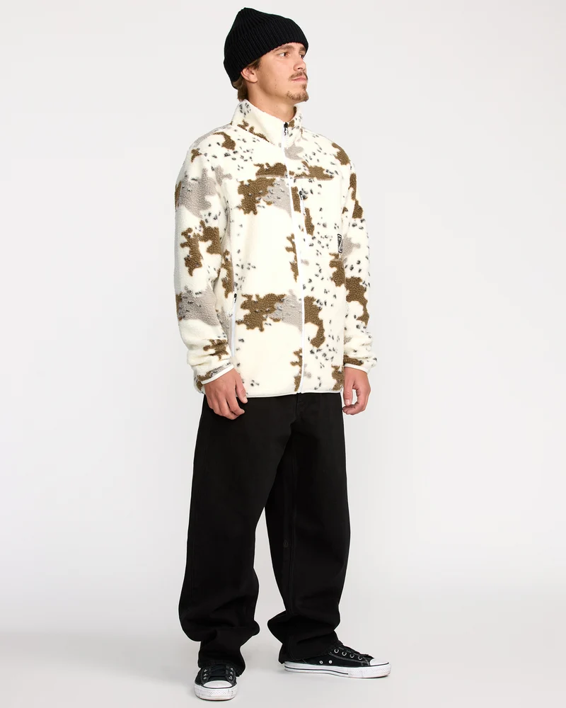 Nelson Sherpa Full Zip Jacke - White