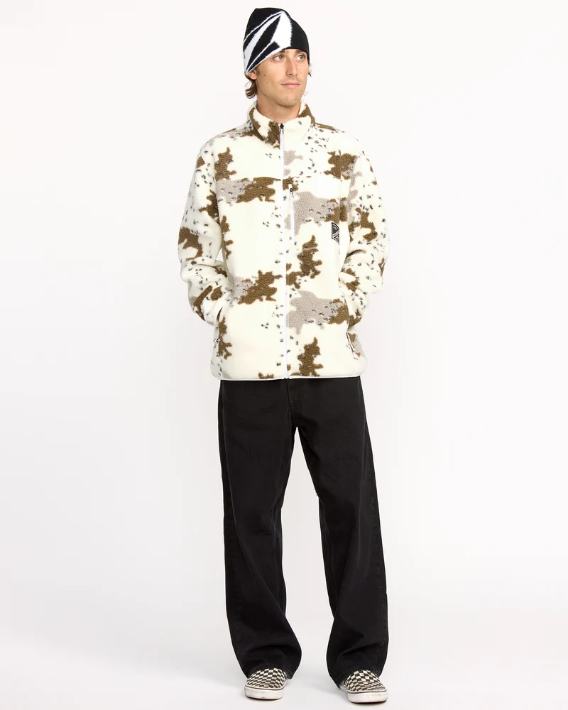 Nelson Sherpa Full Zip Jacke - White