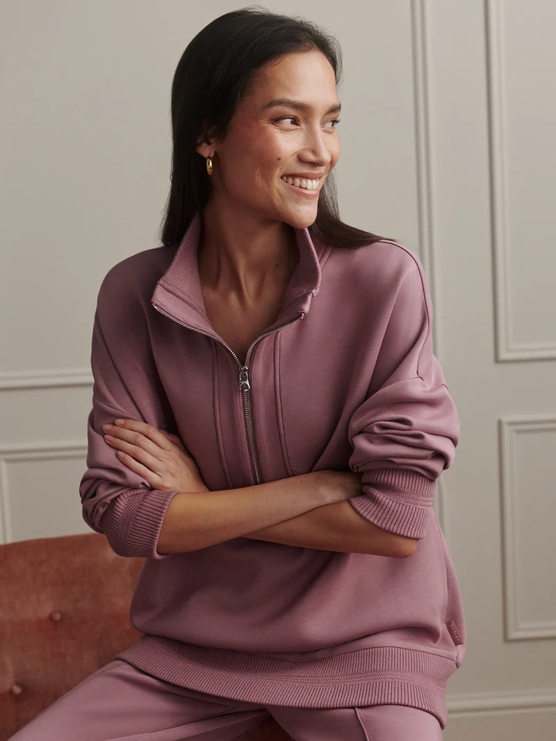 Molly Half-Zip Longline Sweat