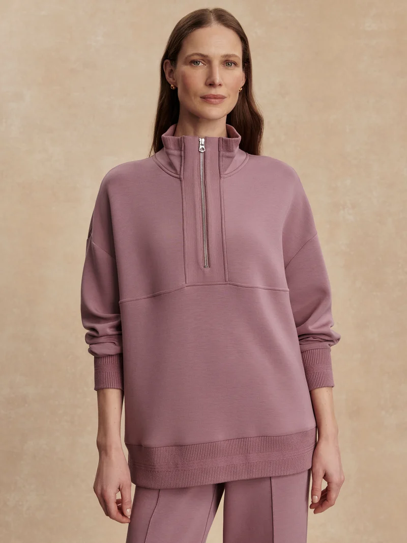 Molly Half-Zip Longline Sweat