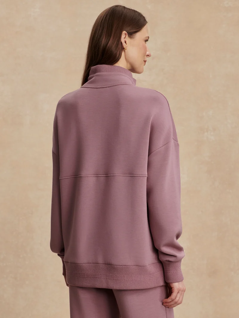 Molly Half-Zip Longline Sweat