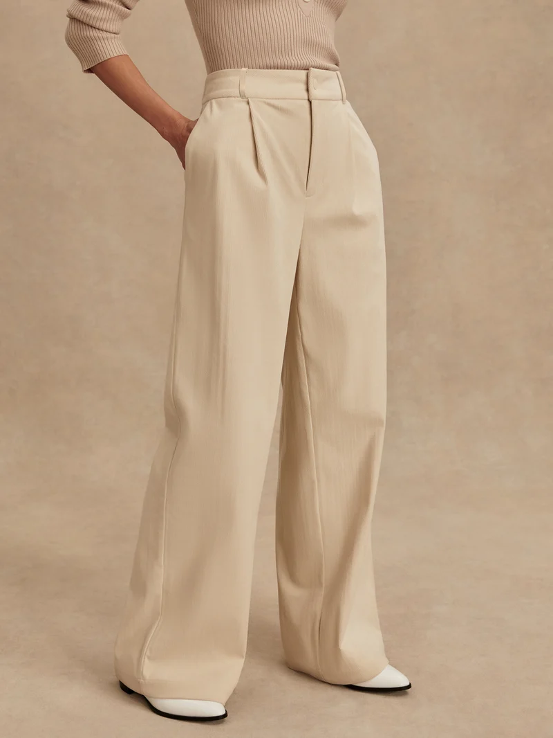 Plush Cord Wide Leg Trouser Regular