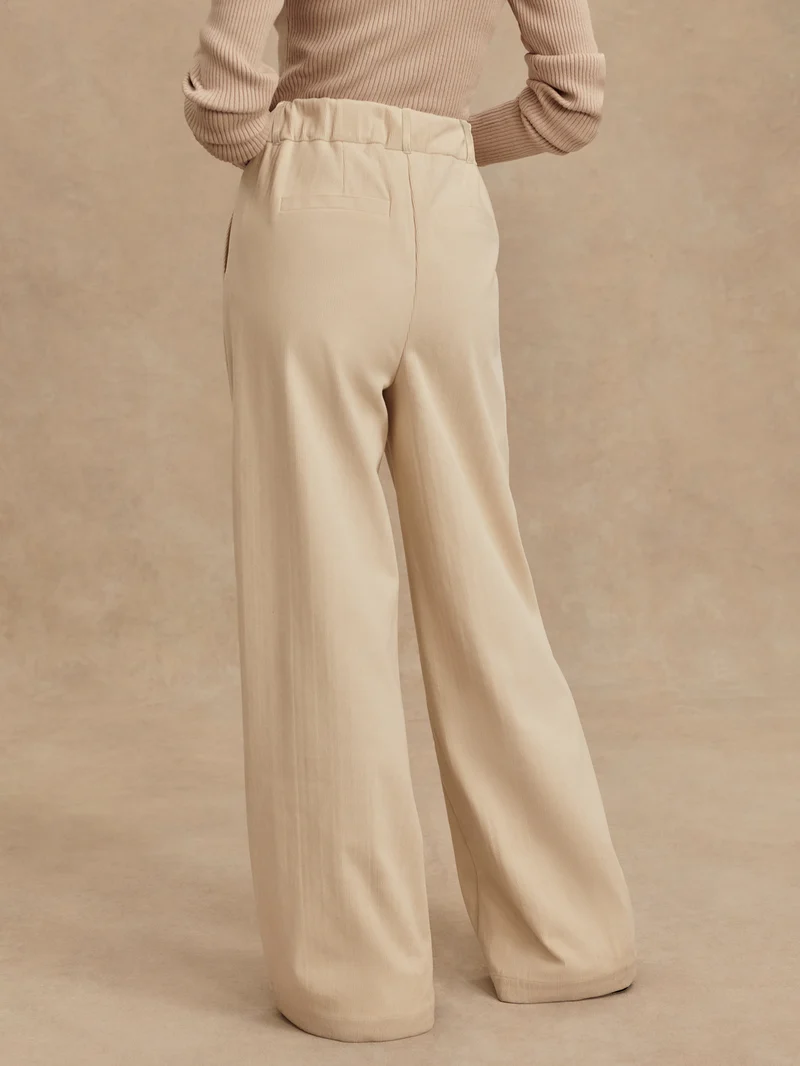 Plush Cord Wide Leg Trouser Regular