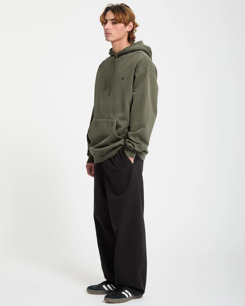 Single Stone Fleece-Hoodie - Dark Olive