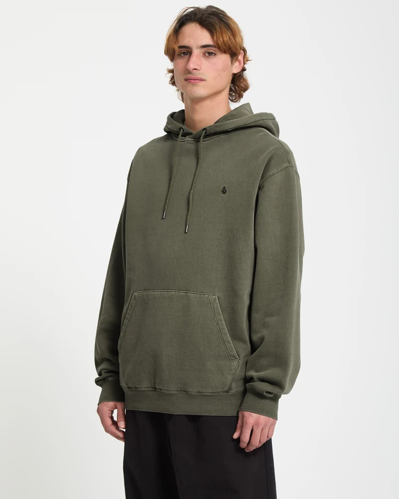 Single Stone Fleece-Hoodie - Dark Olive