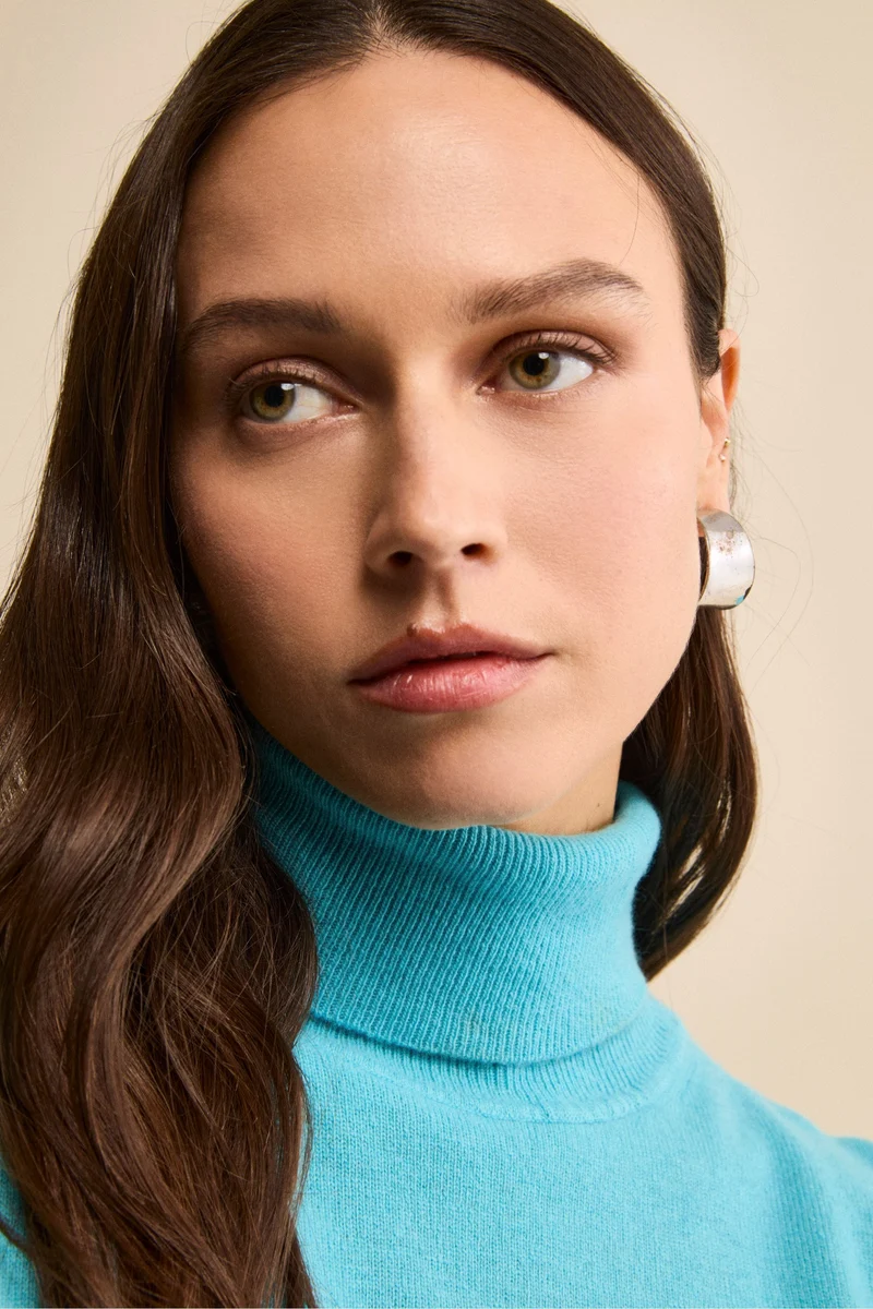 Dolcevita in lana e cashmere - ACQUAMARINA