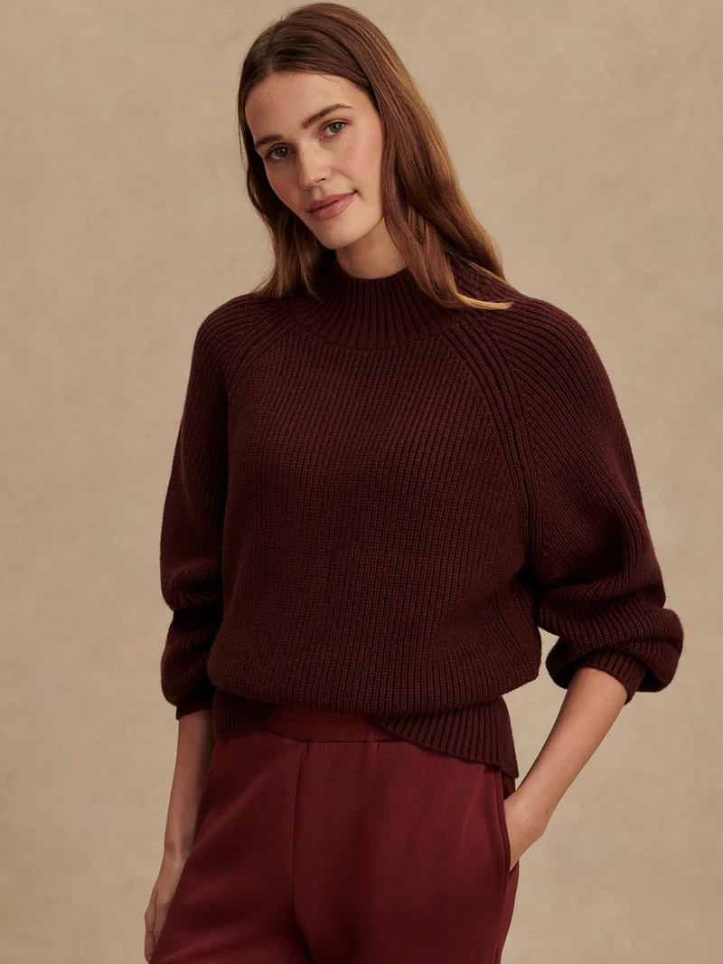 Martina High Neck Rib Knit