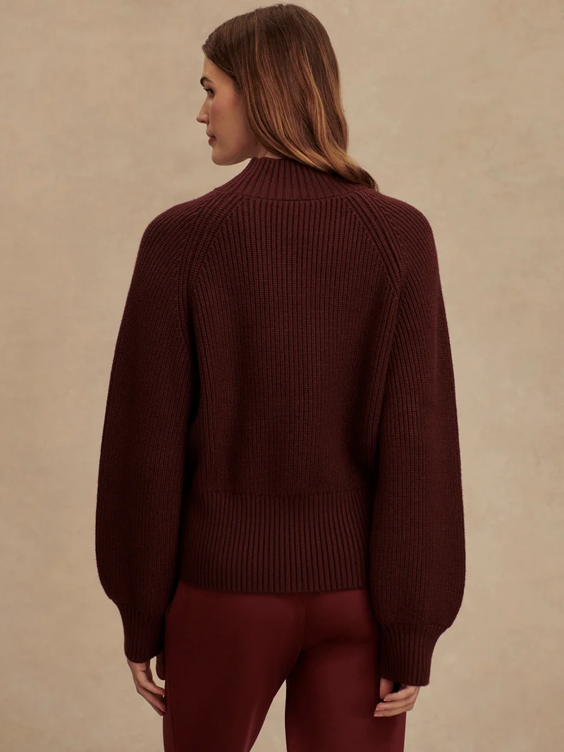 Martina High Neck Rib Knit