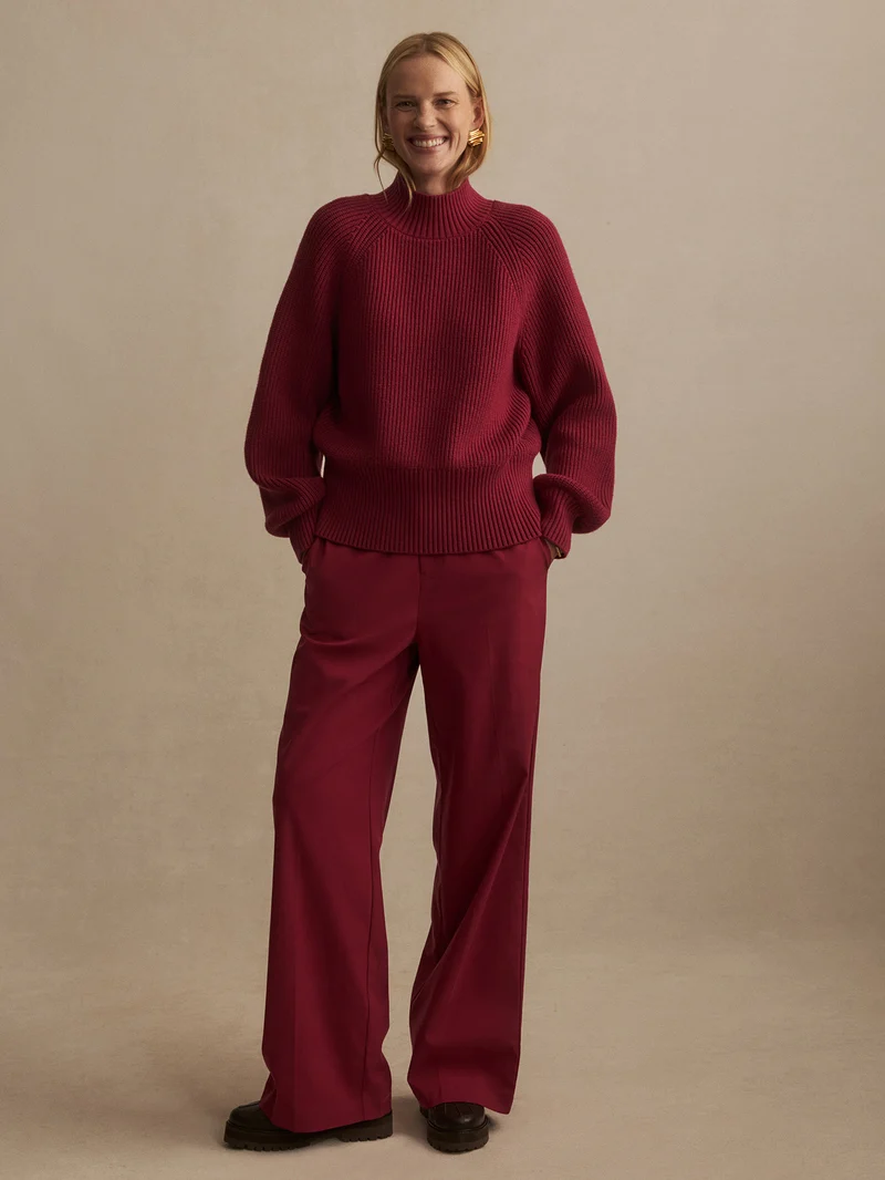 Martina High Neck Rib Knit
