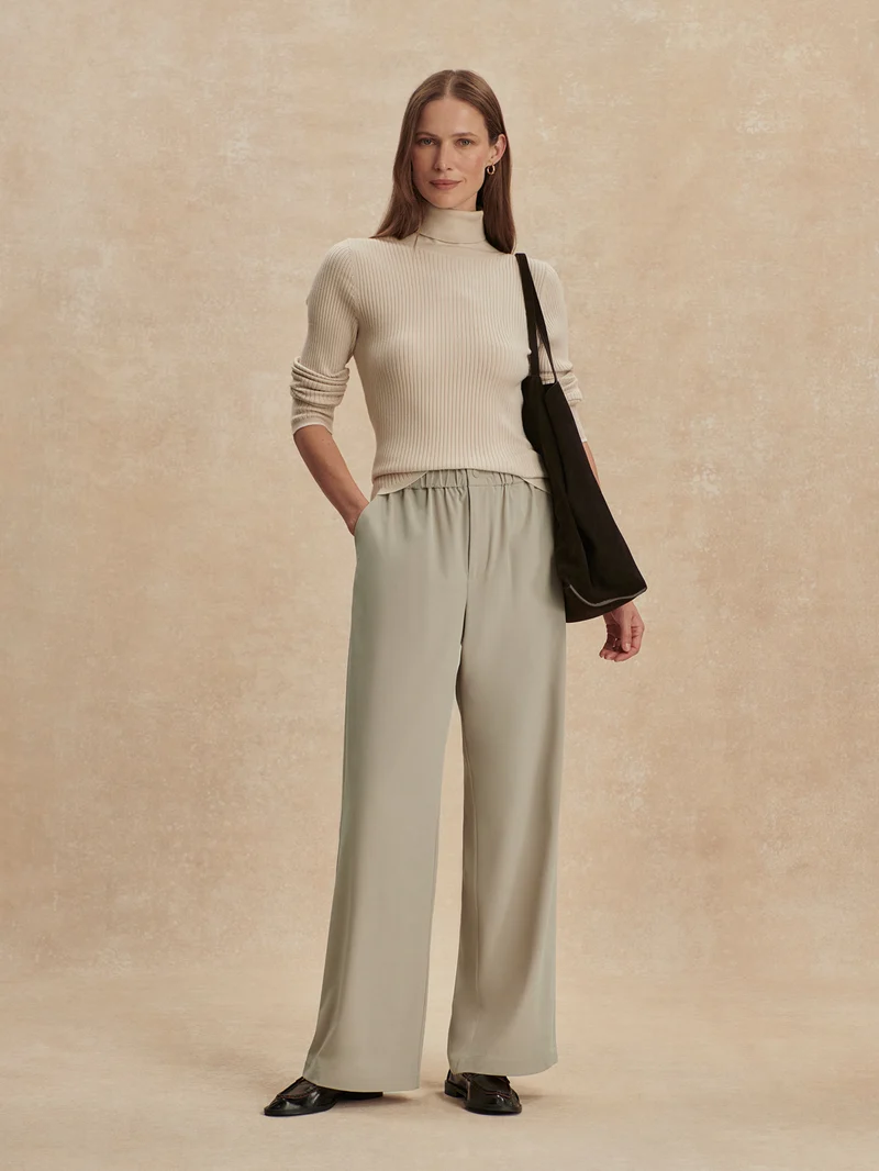 Lightweight Stretch Wide Leg Travel Pant Regular
