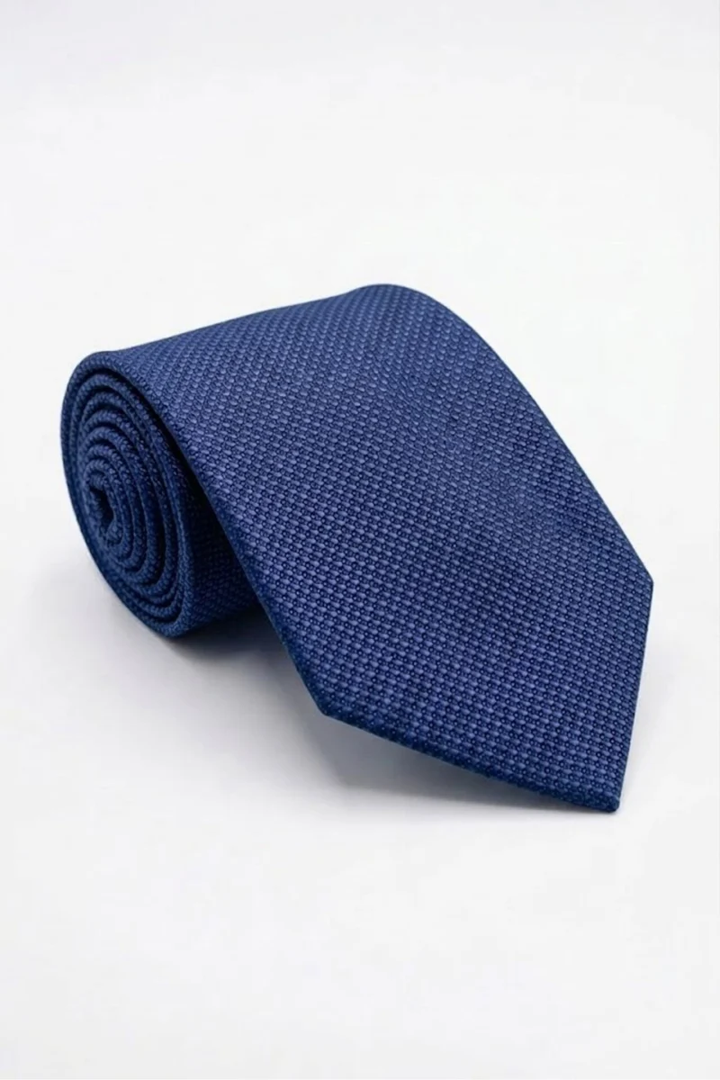 Cravatta Elegante in Seta Bordeaux - FANT. BLU