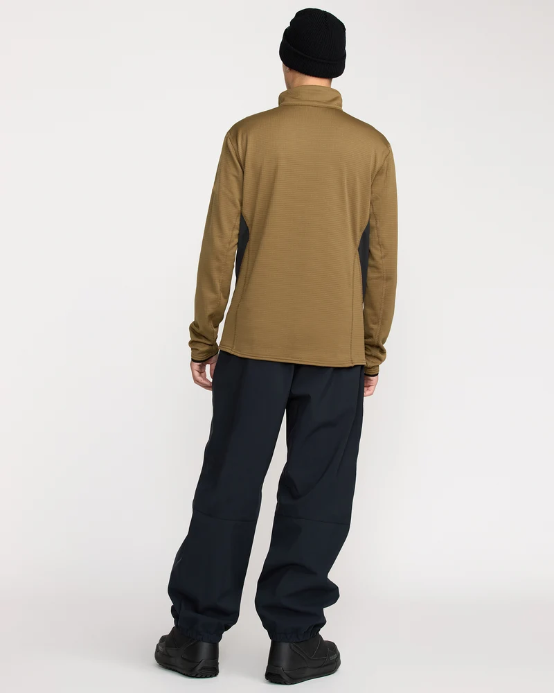 Gridlock Mock Neck Fleece Sweatshirt - Bronze