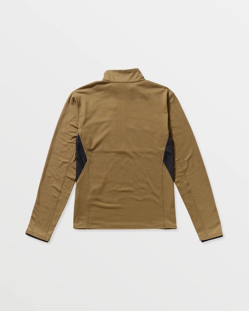 Gridlock Mock Neck Fleece Sweatshirt - Bronze